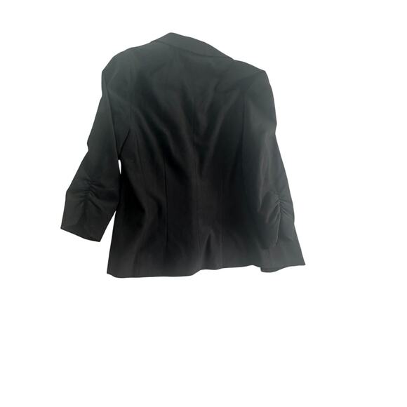 Eliza J Ruched Sleeve Blazer - Black - Size M - Picture 2 of 6